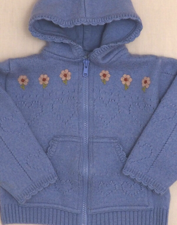 Cardigan à capuche brodé