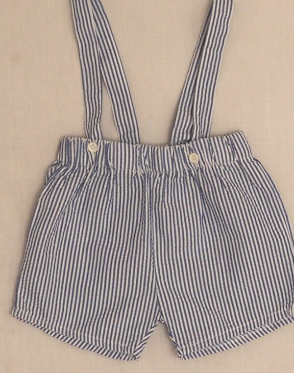 Short à bretelles seersucker
