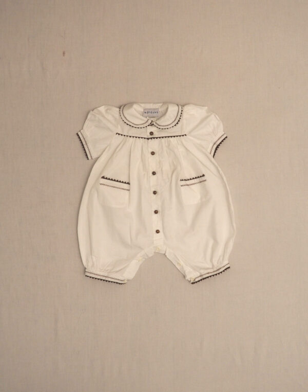 White embroidered jumpsuit