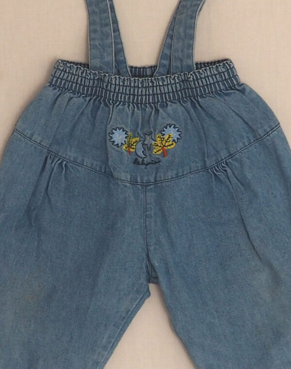 Denim pants with straps