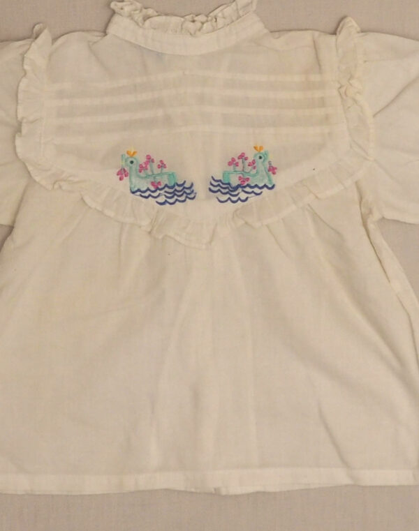 Ruffled embroidered blouse