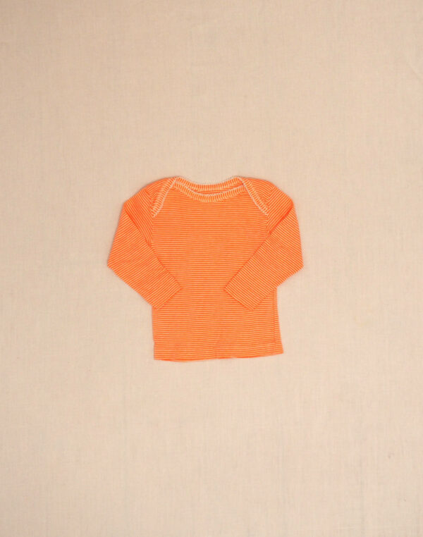 Petit Bateau orange long-sleeved T-shirt