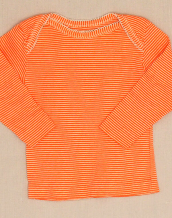 Petit Bateau orange long-sleeved T-shirt