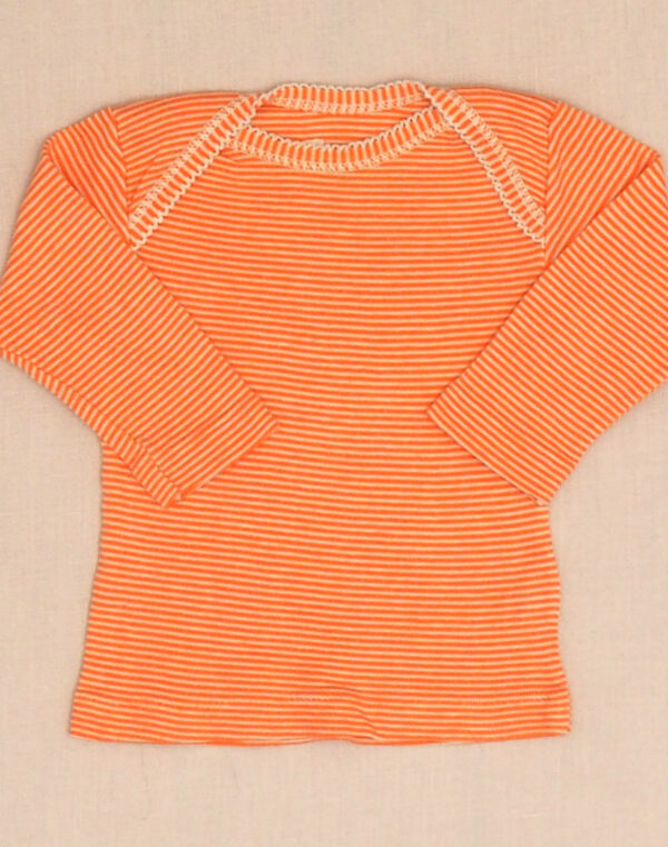 Petit Bateau orange long-sleeved T-shirt