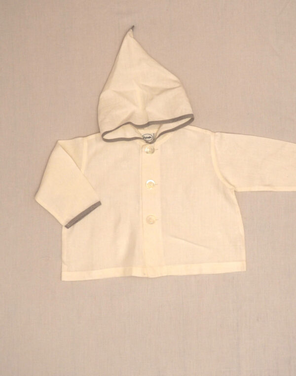 Hooded linen jacket