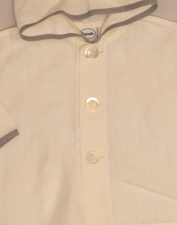 Hooded linen jacket