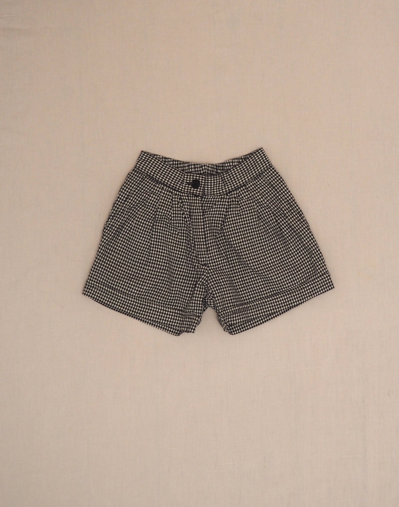 Lined gingham shorts