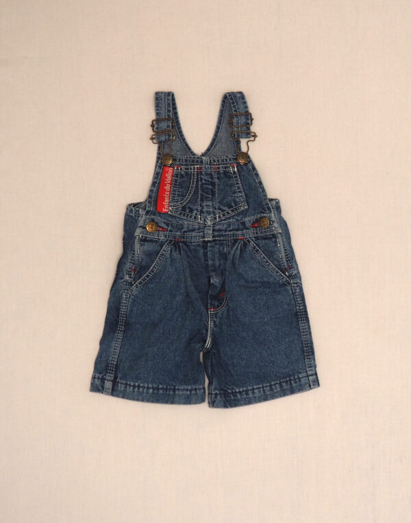 Denim short overalls