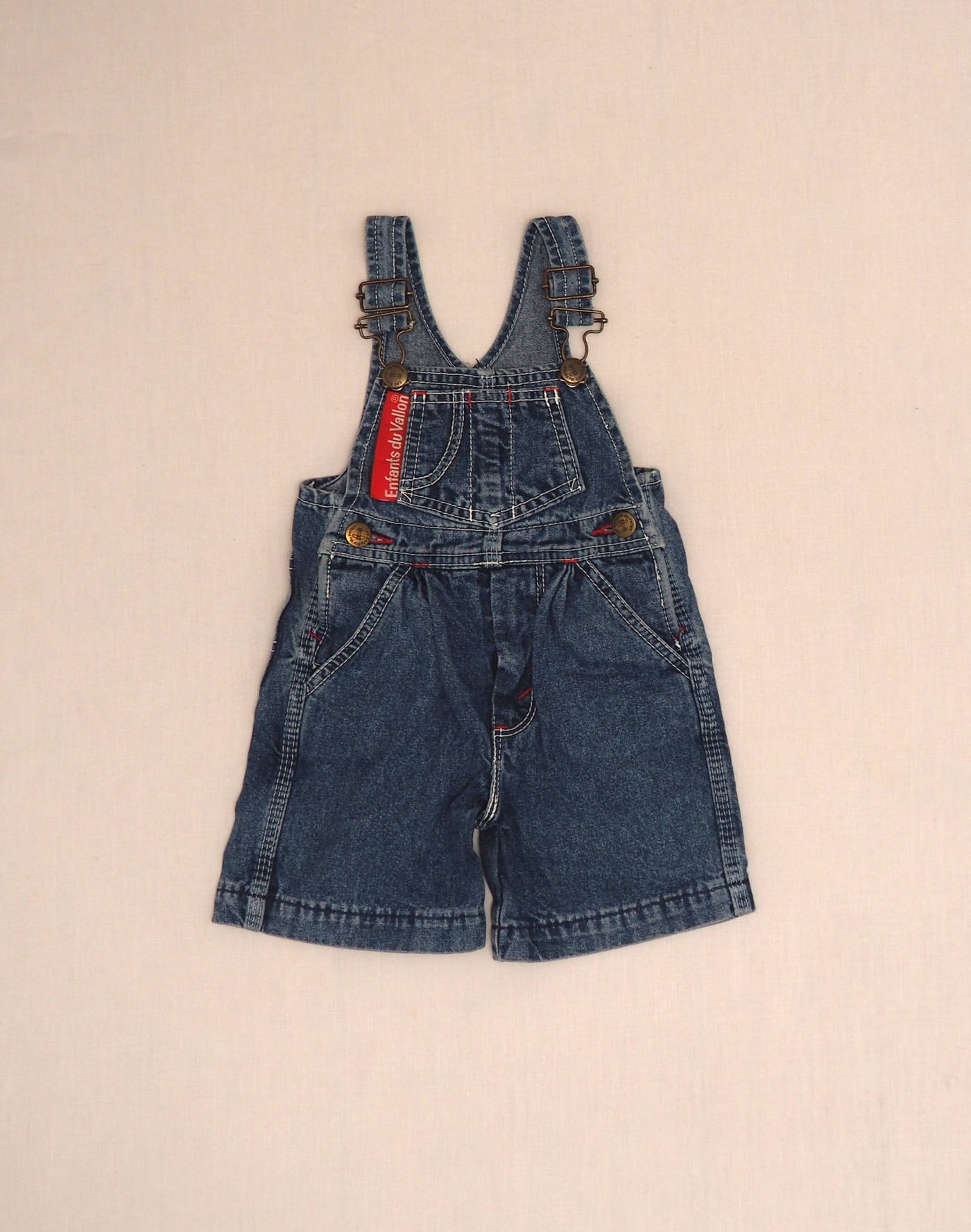 Denim short overalls