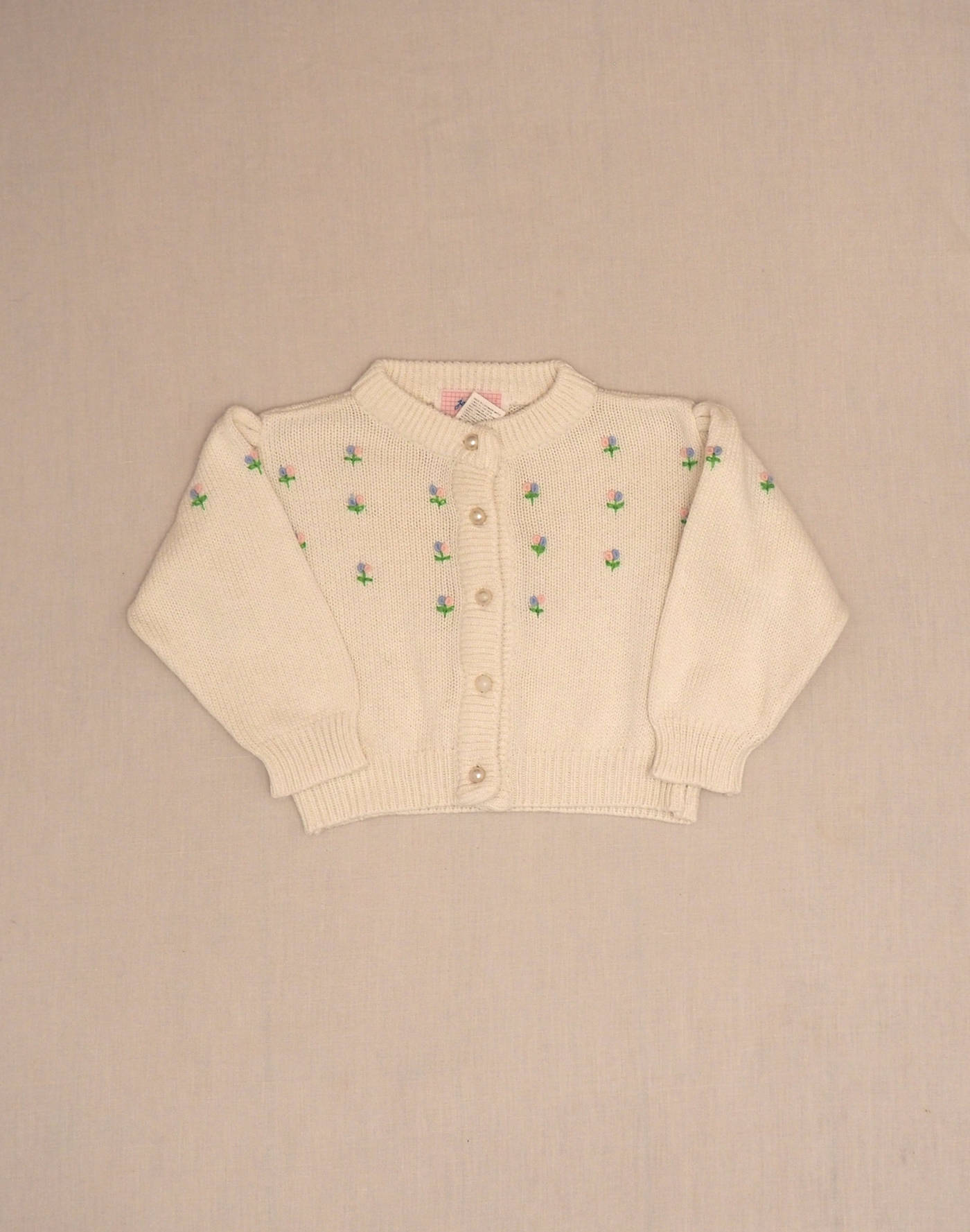 Flower-embroidered cardigan