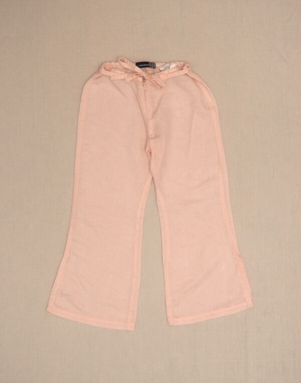 Pink cotton & linen pants