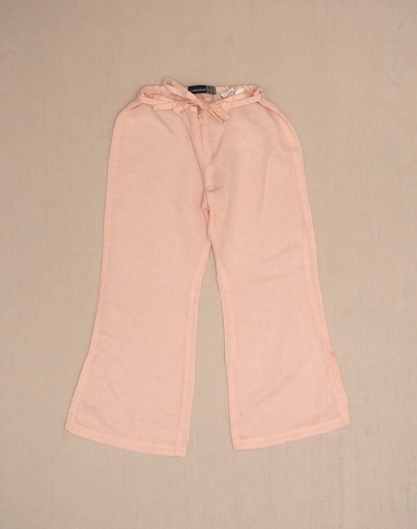 Pink cotton & linen pants