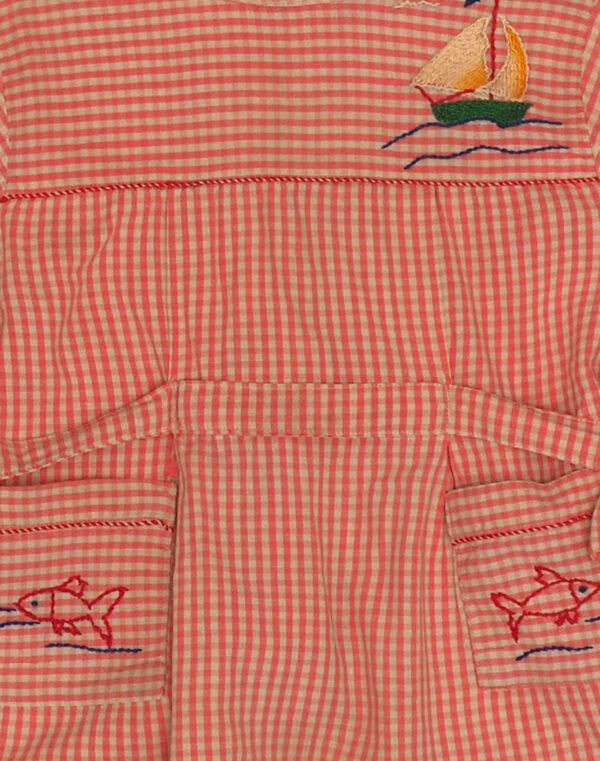 Embroidered gingham blouse 1950
