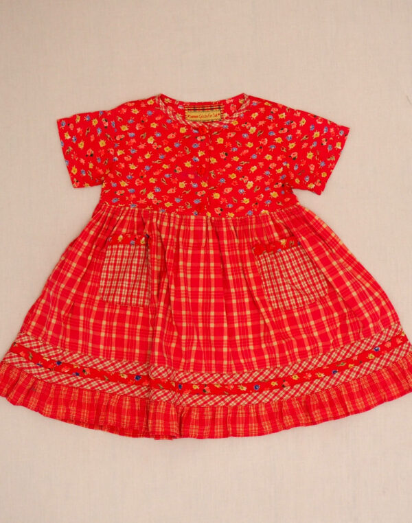 Robe carreaux & fleurs