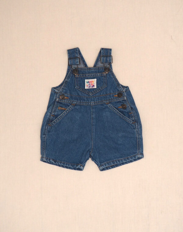 Denim short overalls