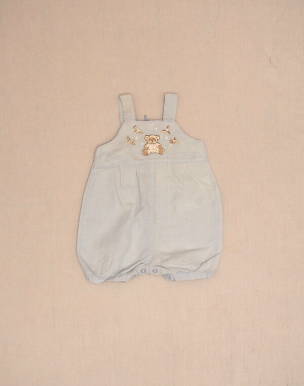 Embroidered bear romper