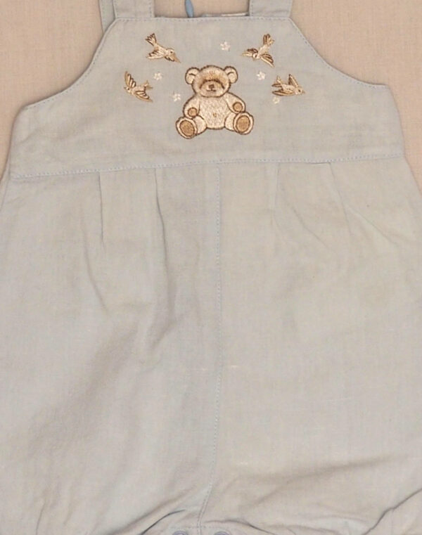 Embroidered bear romper