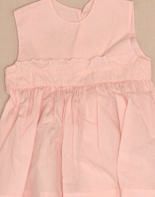 Robe rose plumetis