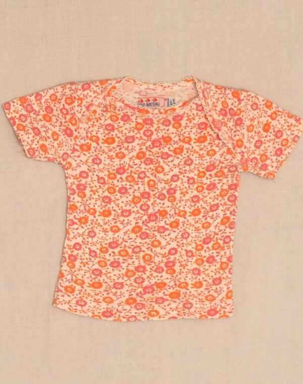 Petit Bateau short-sleeved flower T-shirt