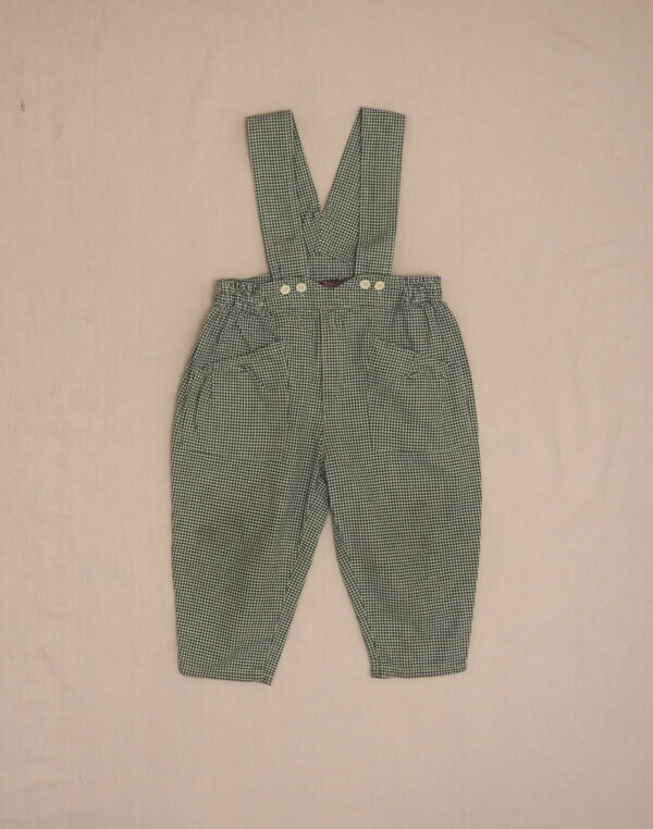 Pantalon vichy à bretelles