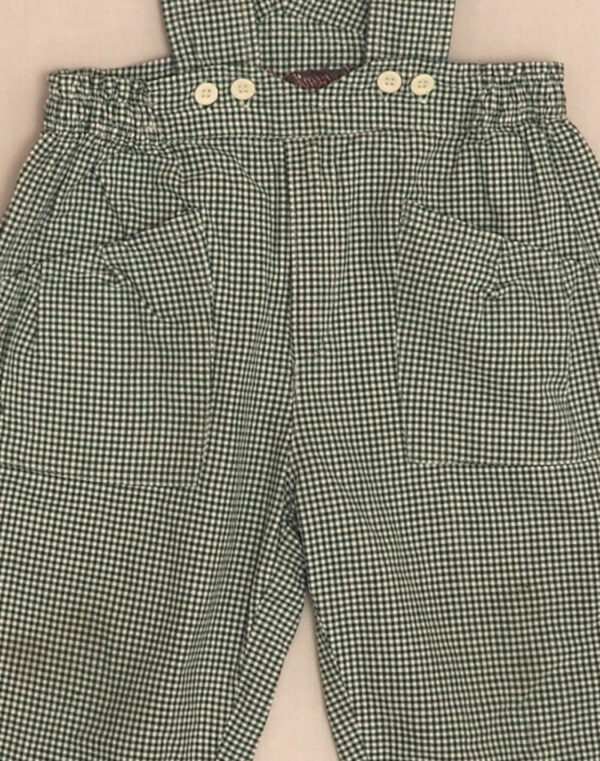 Pantalon vichy à bretelles