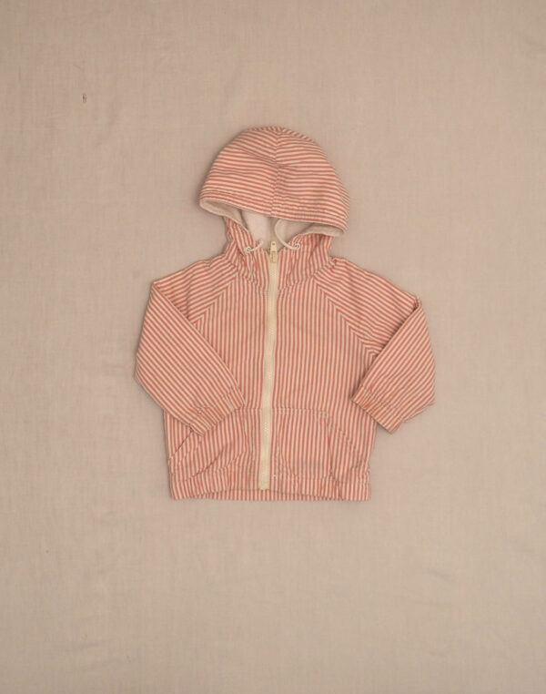 Veste à capuche rayée