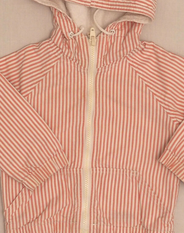 Veste à capuche rayée