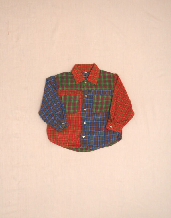 Contrast plaid shirt