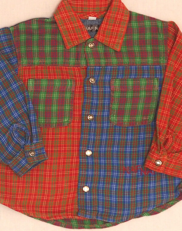 Contrast plaid shirt