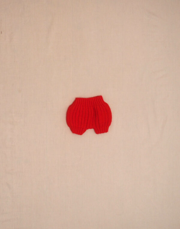 Bloomer tricoté main rouge Naissance