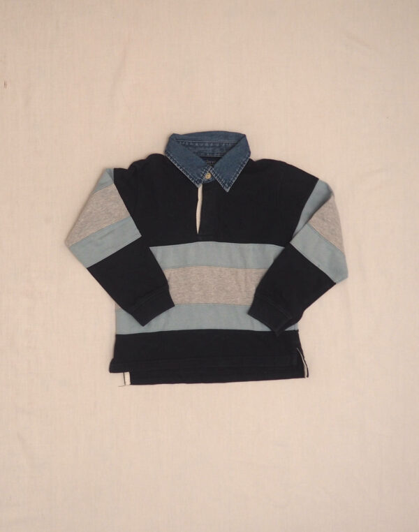 Striped sports polo shirt