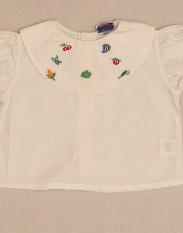 Blouse col brodé légumes Petit Bateau