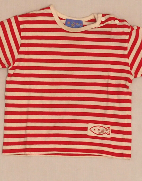 T-shirt marinière rouge