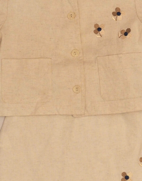 Embroidered shirt & skirt set