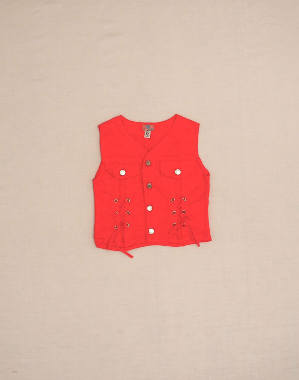 Denim lace-up jacket top
