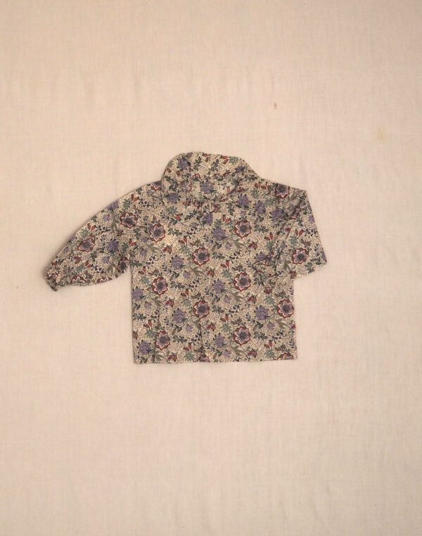 Floral Petit Bateau blouse with large collar