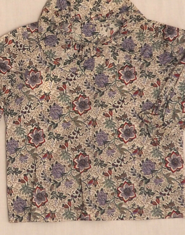Floral Petit Bateau blouse with large collar
