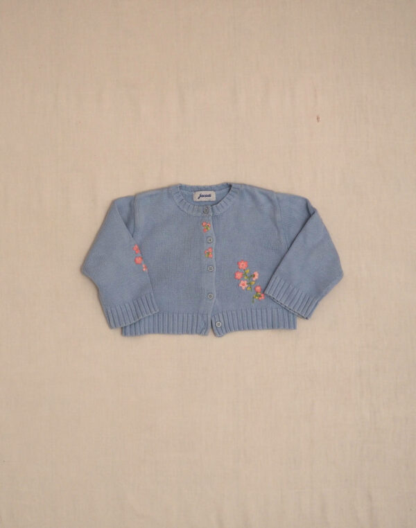 Cardigan brodé de fleurs