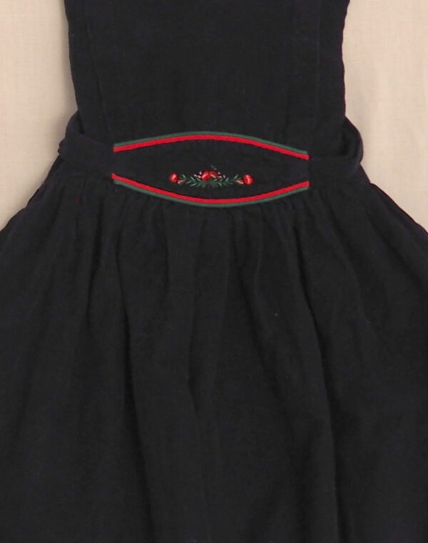 Embroidered velvet chasuble dress
