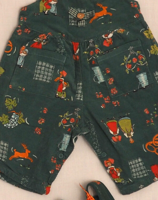 Alsatian dungarees & slippers