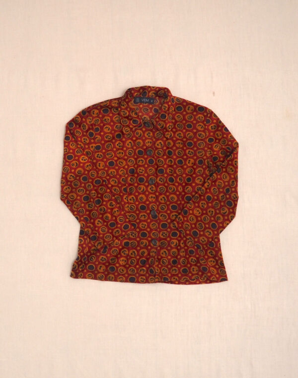 Patterned velvet shirt 8 years