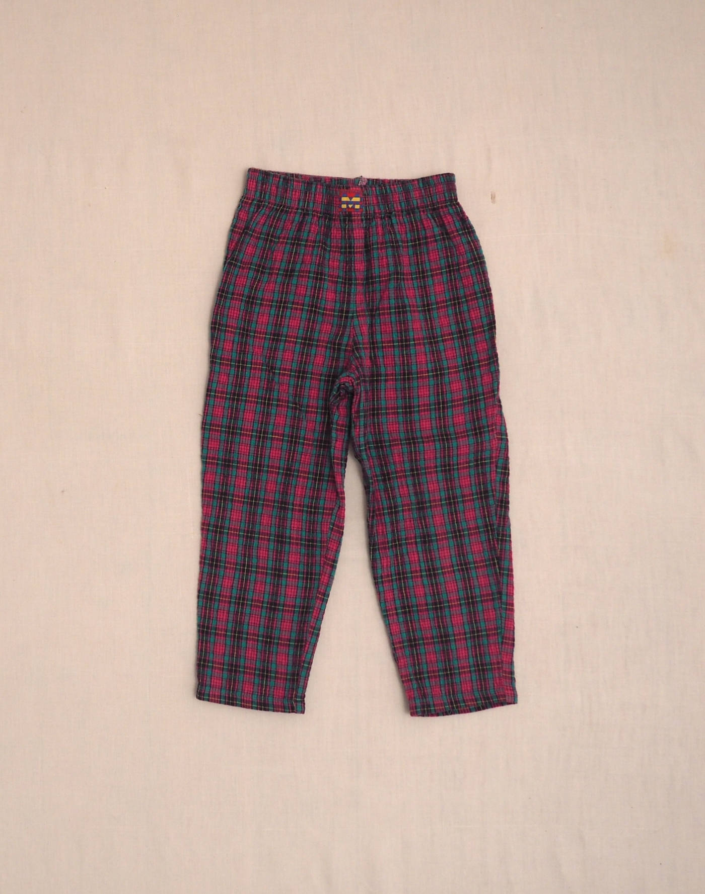 Pantalon en seersucker carreaux