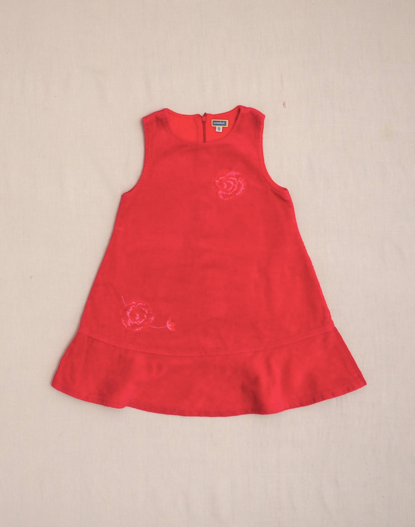 Embroidered velvet dress
