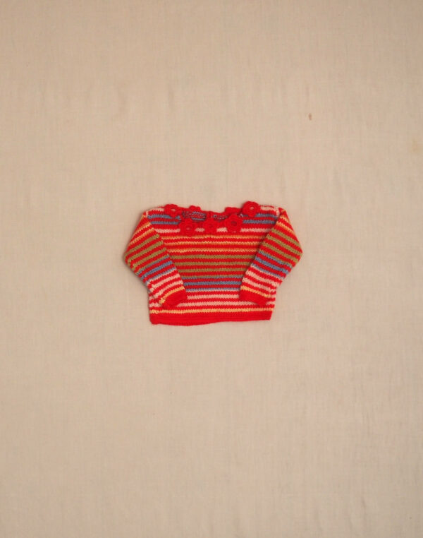 Striped hand-knitted sweater