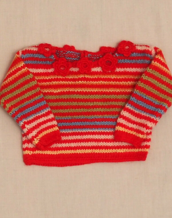 Striped hand-knitted sweater