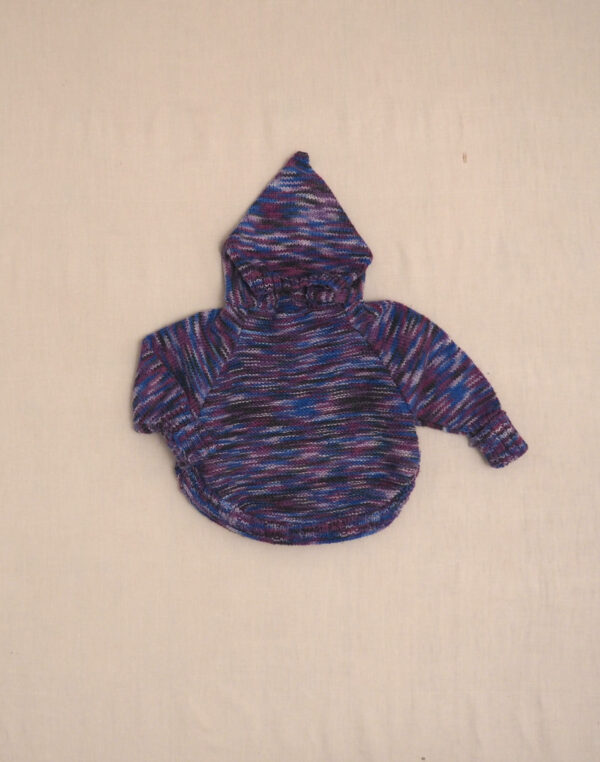 Hand-knitted hoodie