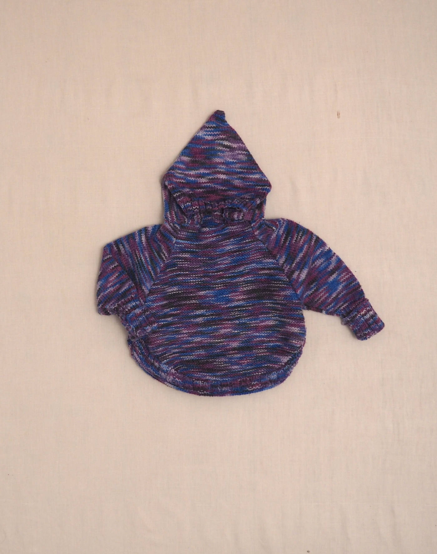 Hand-knitted hoodie