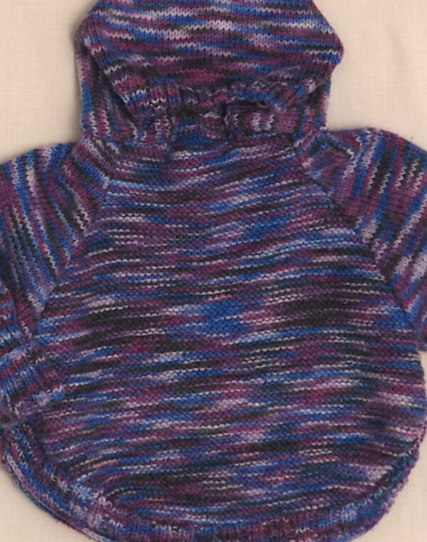 Hand-knitted hoodie