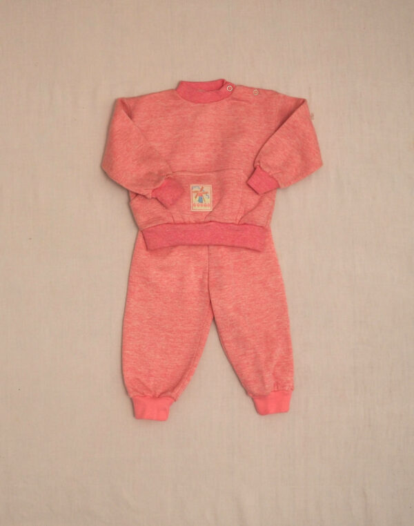 Pink jersey tracksuit 1980