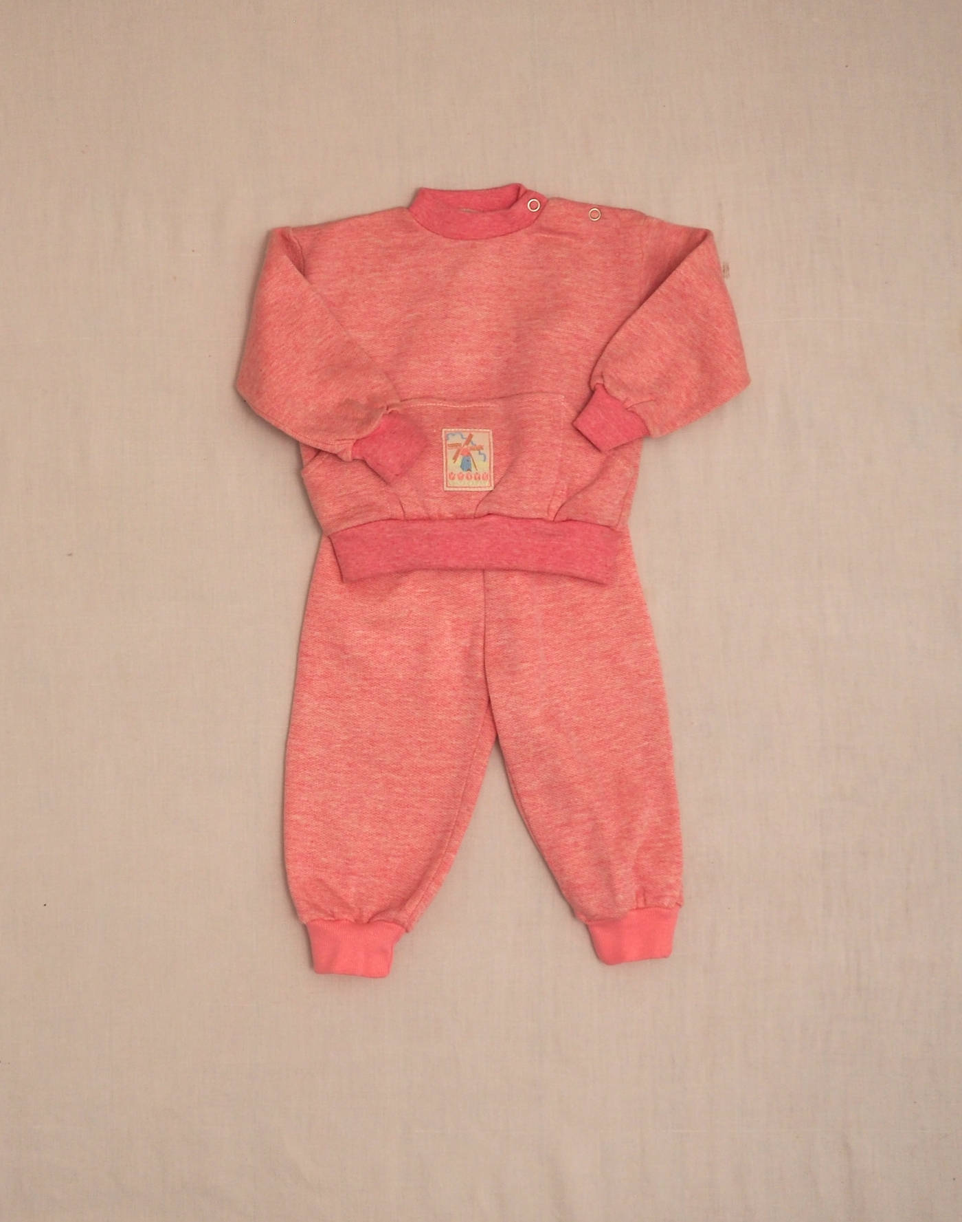 Pink jersey tracksuit 1980